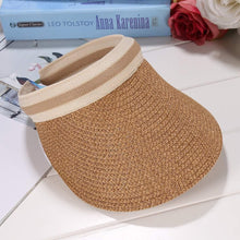 Load image into Gallery viewer, Sun Patchwork Bow Cap Straw Sun Women Fashion Hat Hat Weave