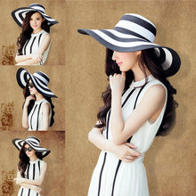 Load image into Gallery viewer, Beach Women Straw Floppy Sun Contrast Sun Hat Color Cap Fashion
