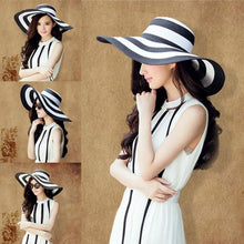 Load image into Gallery viewer, Beach Women Straw Floppy Sun Contrast Sun Hat Color Cap Fashion