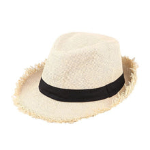 Load image into Gallery viewer, Adjustable Unisex Fashion Hat Sun Weave Cap Hat Straw Sun