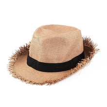 Load image into Gallery viewer, Adjustable Unisex Fashion Hat Sun Weave Cap Hat Straw Sun
