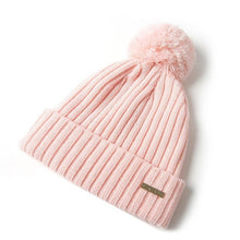Load image into Gallery viewer, Winter Woolen Women Fashion Warm Keep Vertical Ball Knitted Hat With Strip