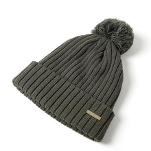 Load image into Gallery viewer, Winter Woolen Women Fashion Warm Keep Vertical Ball Knitted Hat With Strip