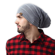 Load image into Gallery viewer, Wine Unisex Headwear red wash Hand Light Hats Black Winter Striped Knitted White Stretchy None only gray Warm Soft