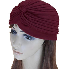 Load image into Gallery viewer, Red Ear Protection Black Red Hat Royal Yoga Blue Solid 35g Coffee Women Fashion Wine Casual Headkerchief All Pleated